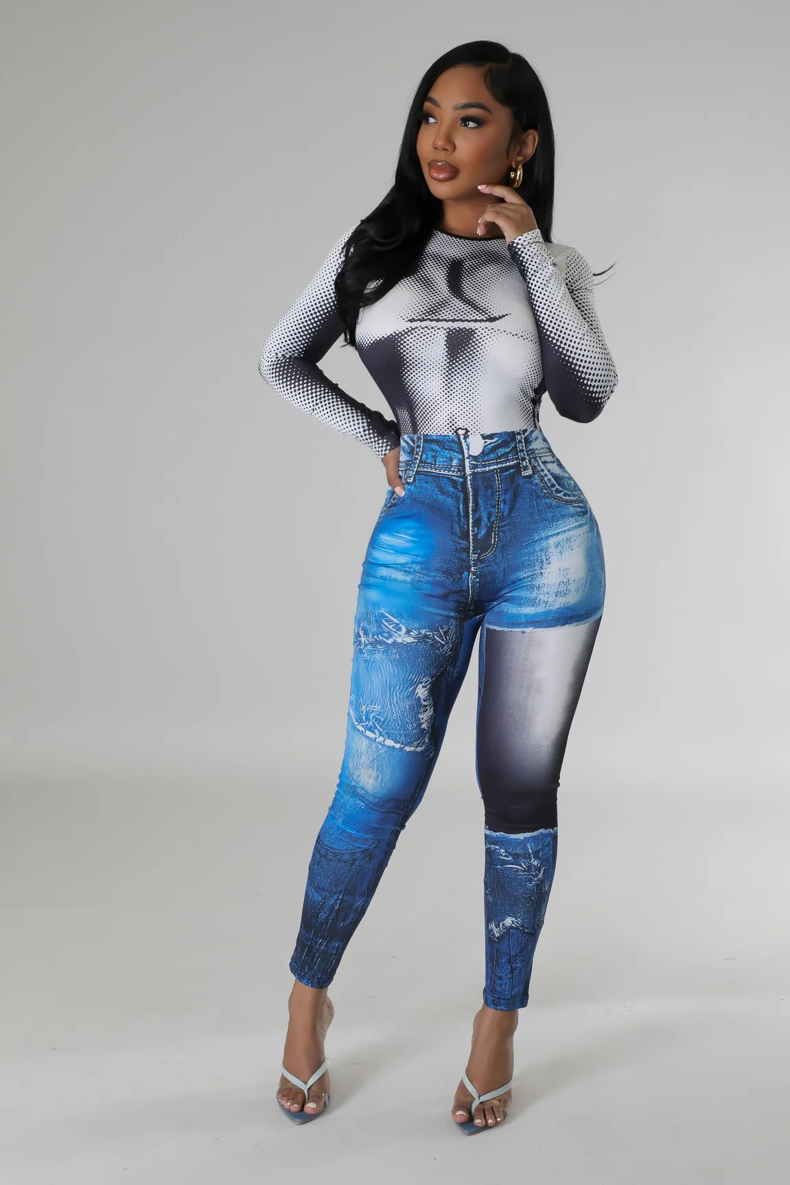 Denim Illusion Jumpsuit