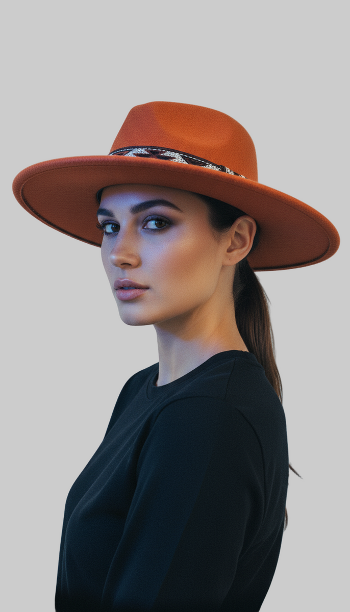 Aztec Band Felt Fedora Hat