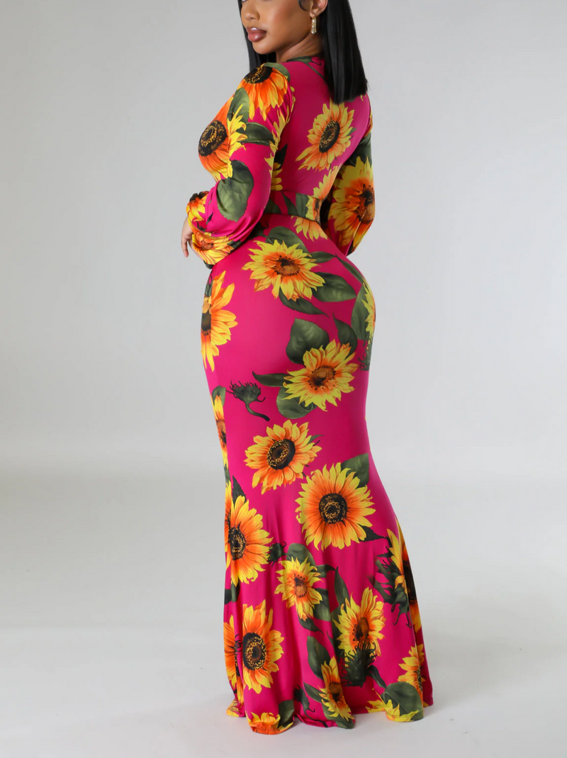 Sunflower Bloom Maxi Dress