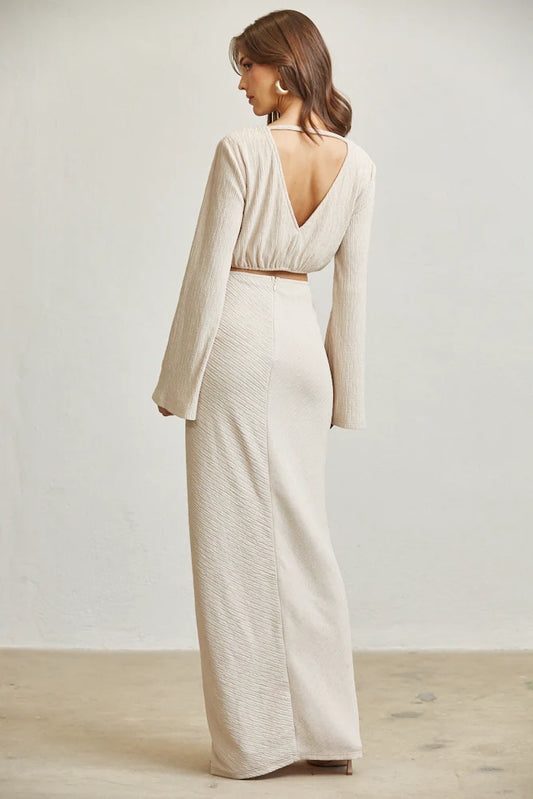Ivory Cutout Maxi Dress