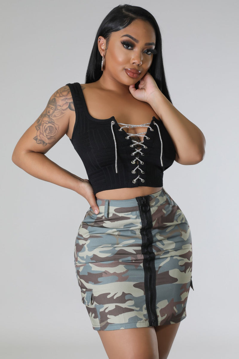 Camo Mini Skirt