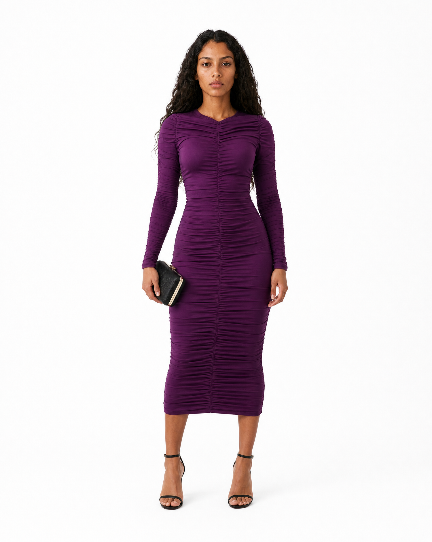 Ruching on You Ruch Midi Dress