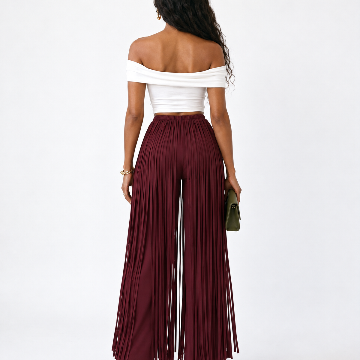 Fringe Palazzo Pants
