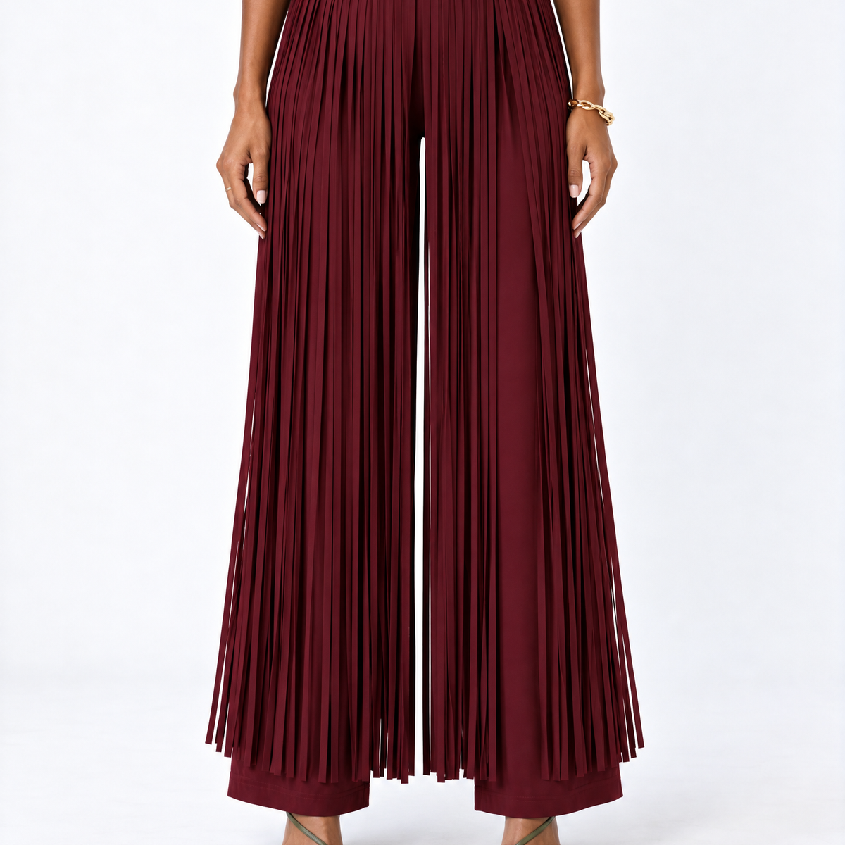 Fringe Palazzo Pants