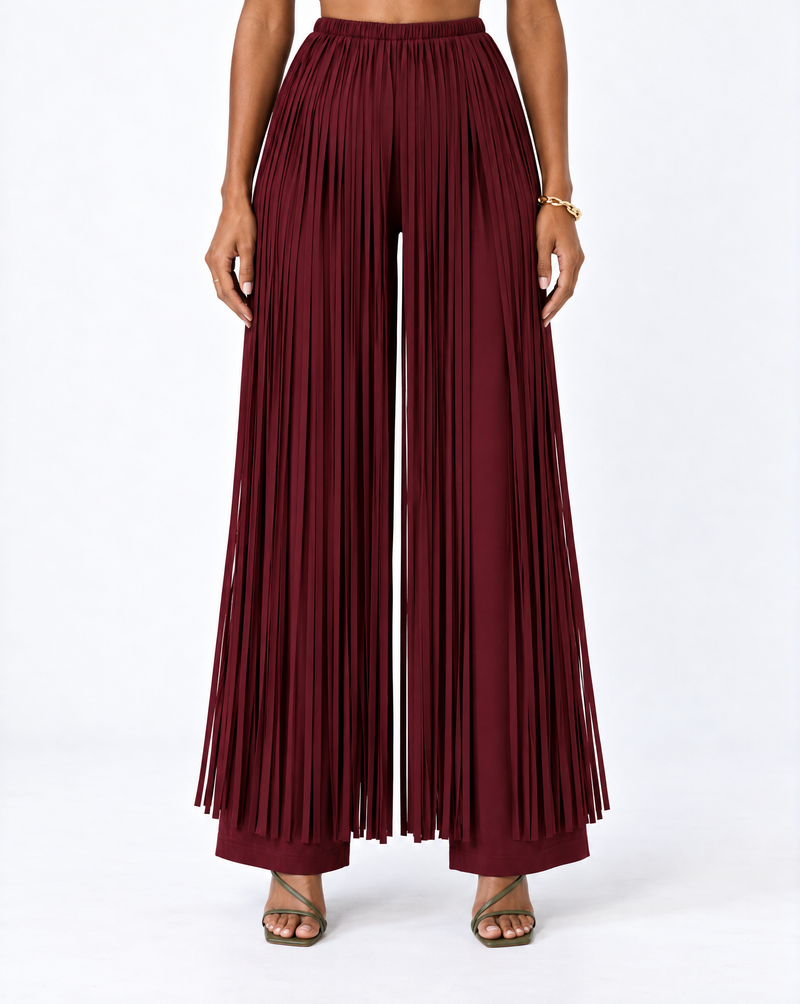 Fringe Palazzo Pants