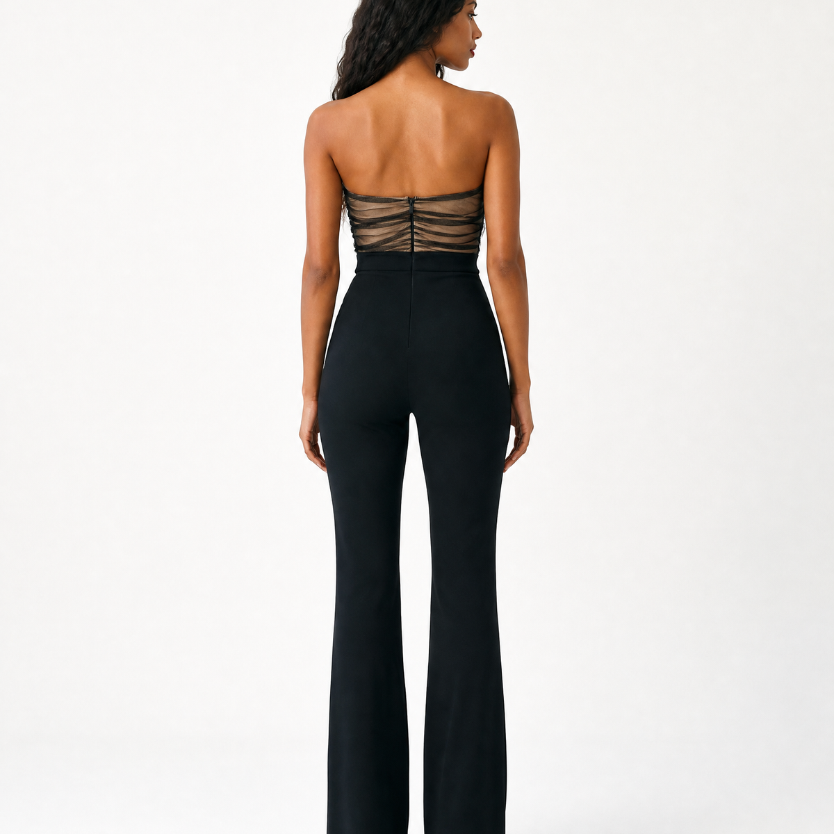 Mesh Two Tone Jumpsuit