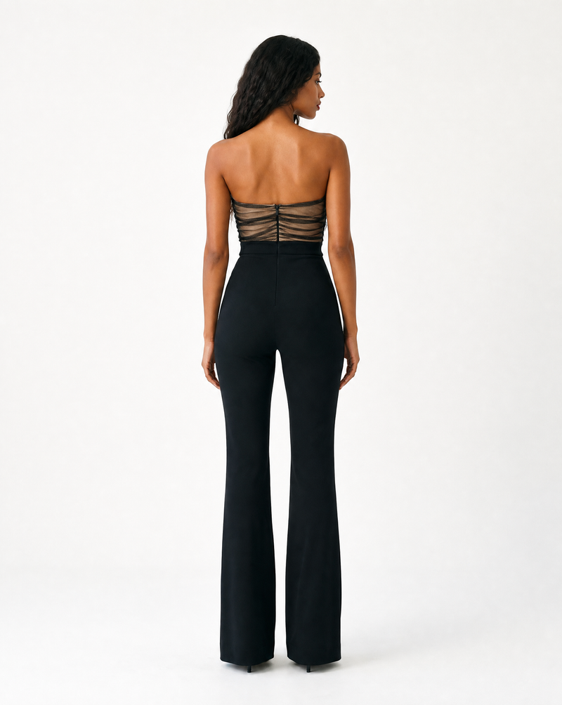 Mesh Two Tone Jumpsuit