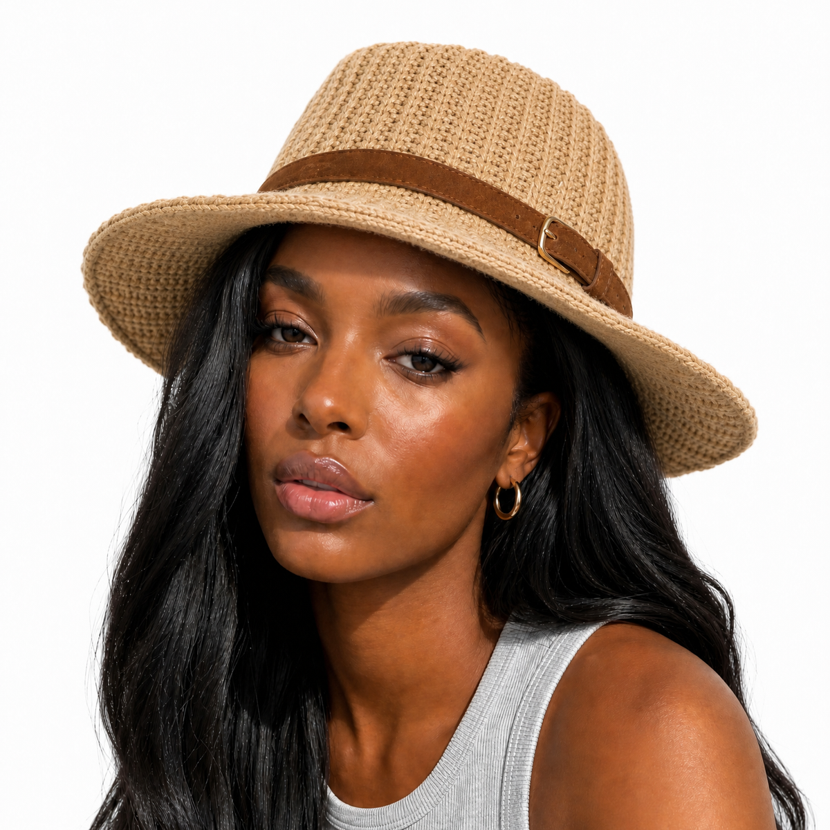 Knit Fedora Hat