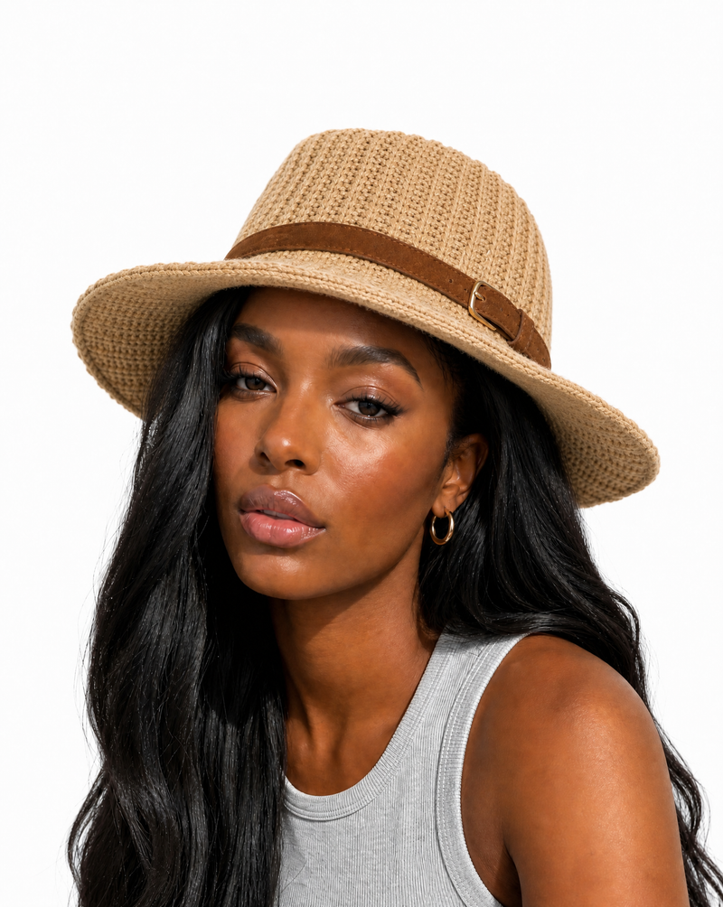 Knit Fedora Hat
