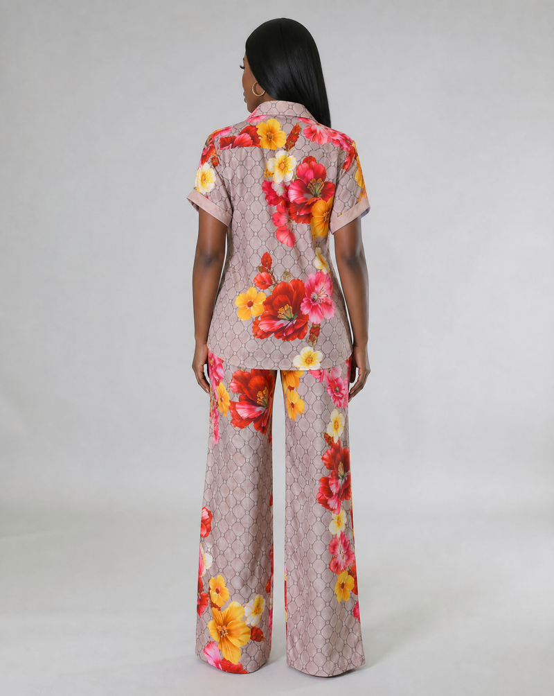 Floral Two Piece Lounge Set