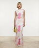 White Samsara Floral Print Dress