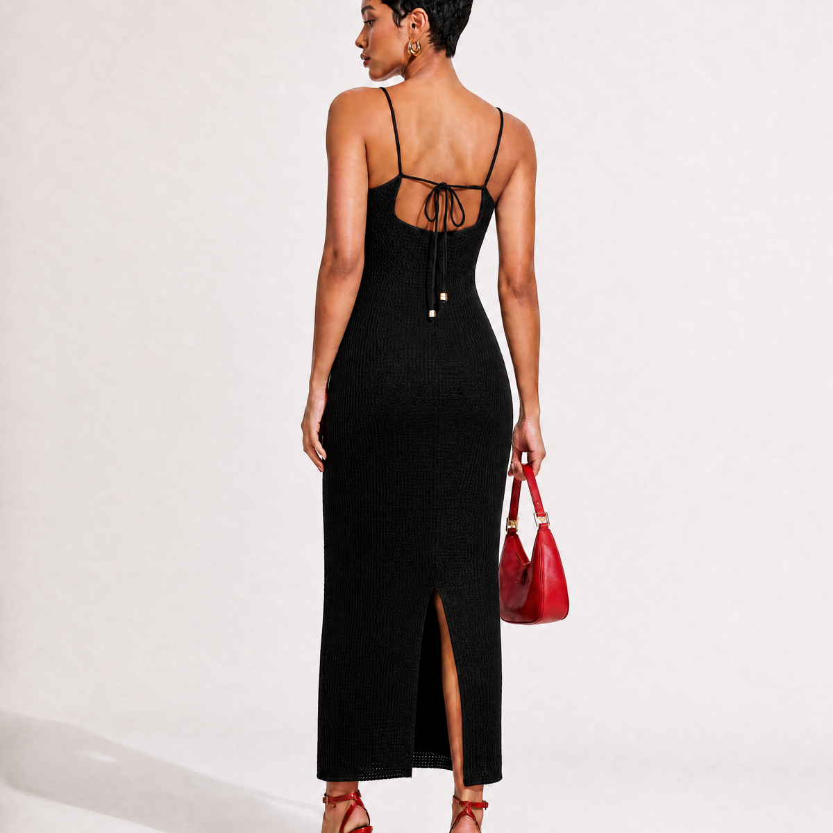 Modern Art Abstract Knit Midi Dress
