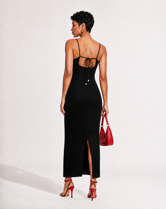 Modern Art Abstract Knit Midi Dress