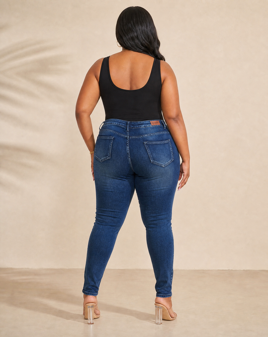 Low Rise - Dark Blue Denim Pants