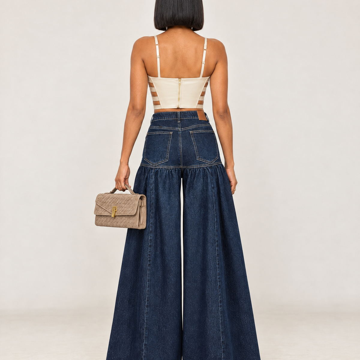 Drop Hip Ultra Wide Leg Jeans