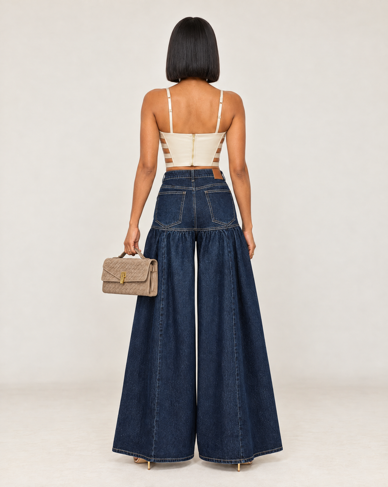 Drop Hip Ultra Wide Leg Jeans