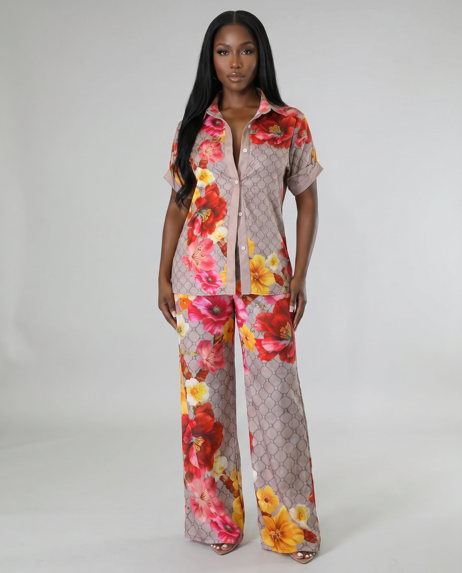 Floral Two Piece Lounge Set