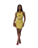 Olive Cutout Detail Mini Dress