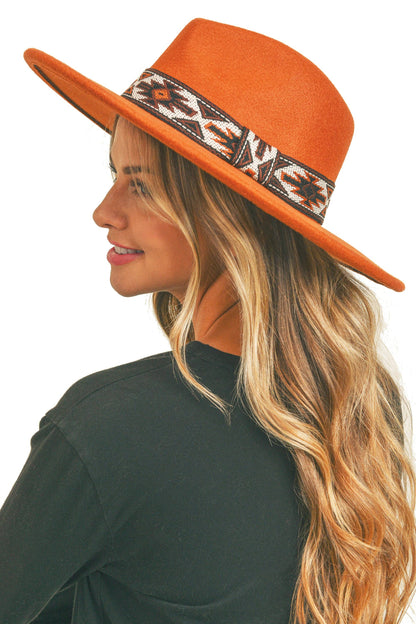 Aztec Band Felt Fedora Hat