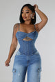 Denim Corset Top