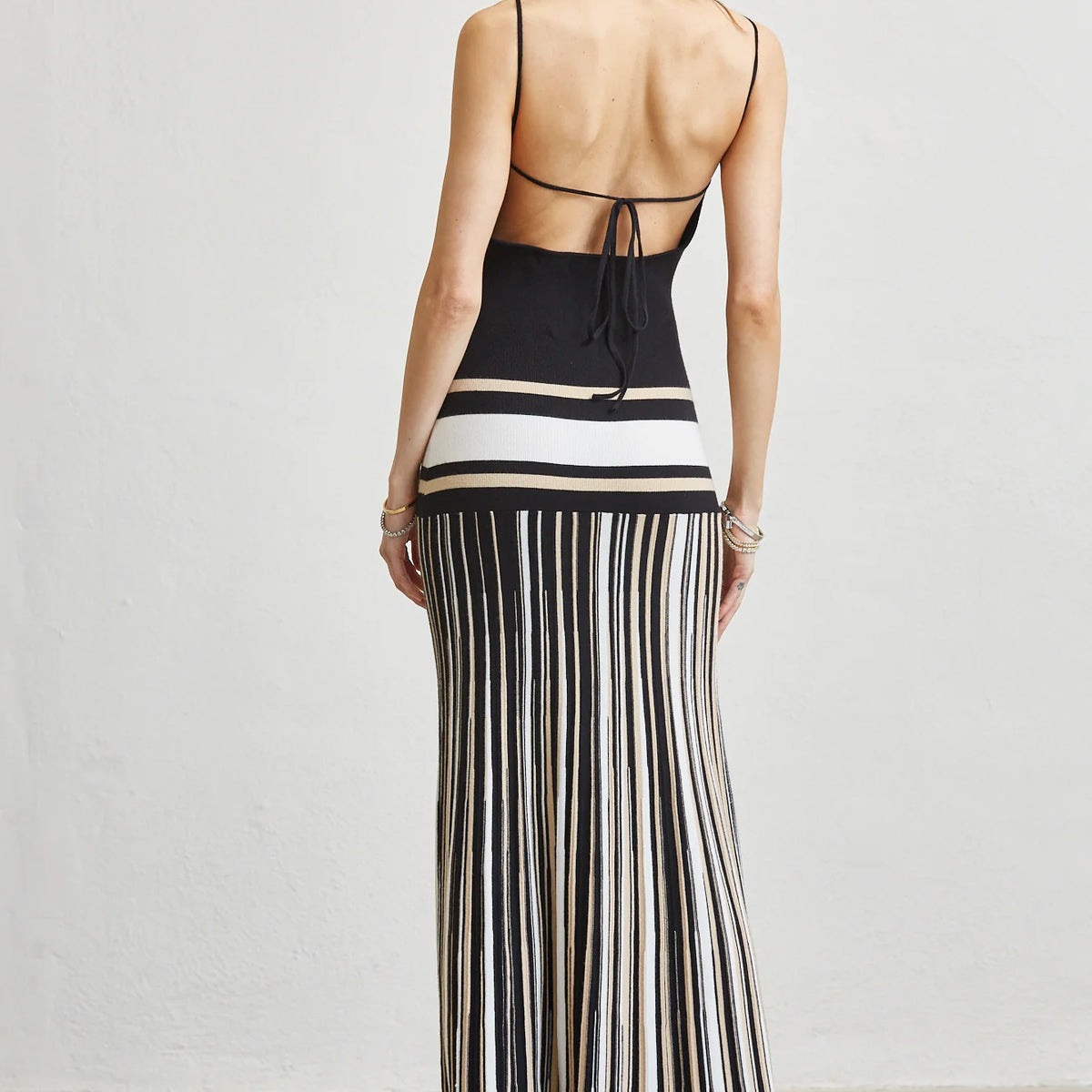 Stripe Knit Maxi Dress