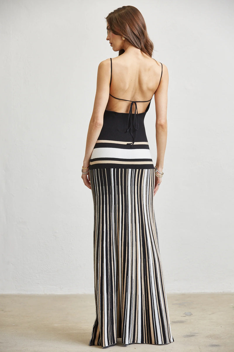 Stripe Knit Maxi Dress