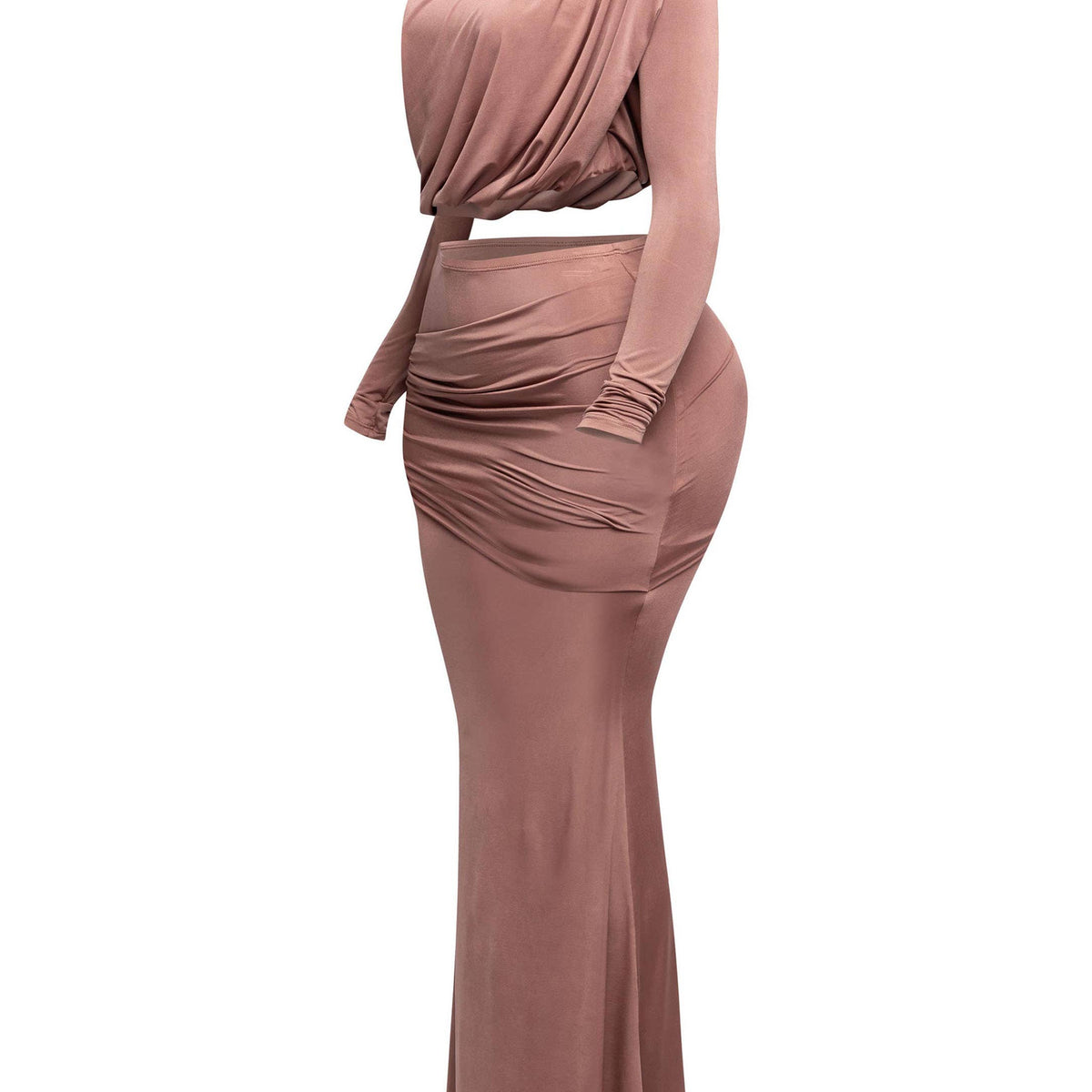 Shirring Detailed Skirt Set