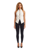 Ivory Structured Halter Blouse