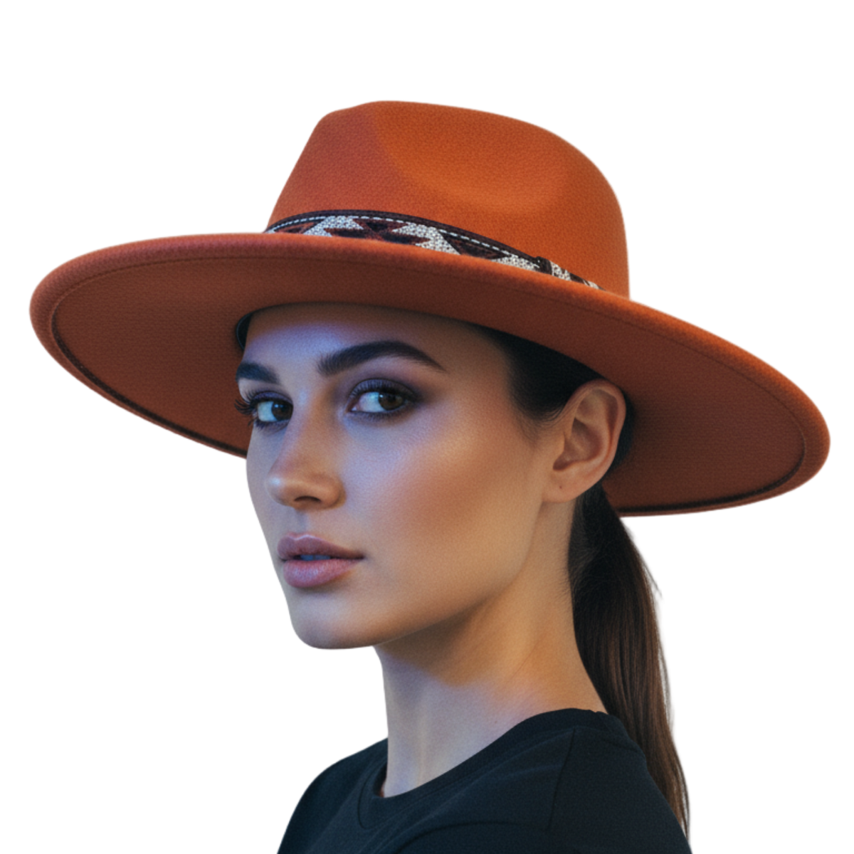 Aztec Band Felt Fedora Hat