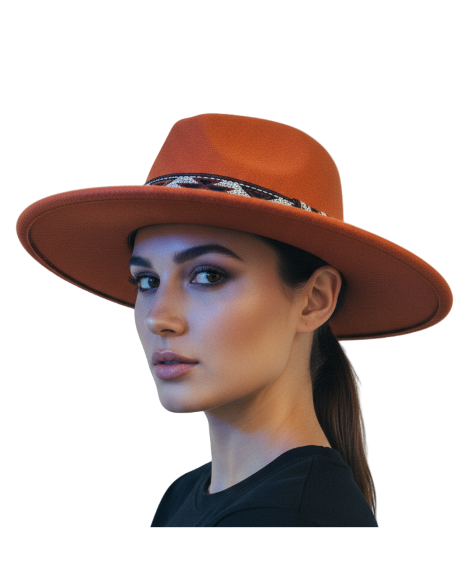 Aztec Band Felt Fedora Hat