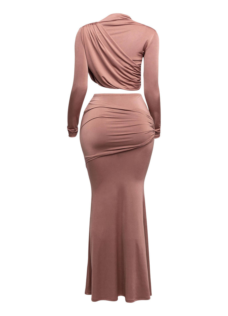 Shirring Detailed Skirt Set