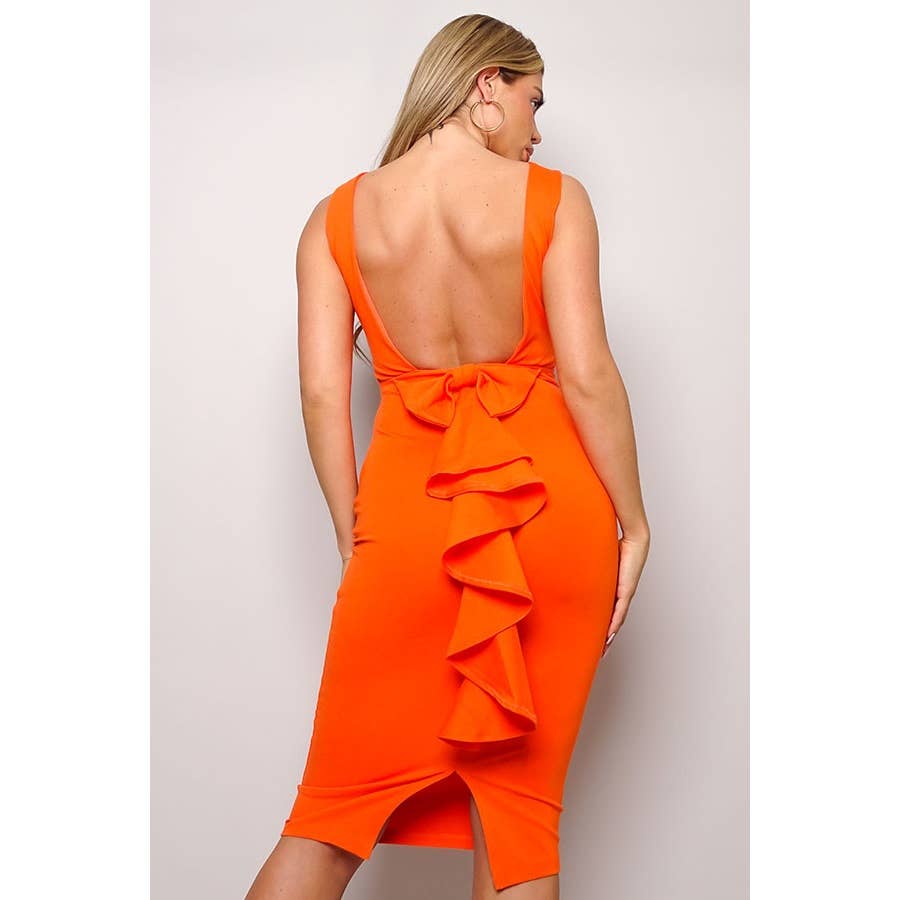 Draped Back Midi