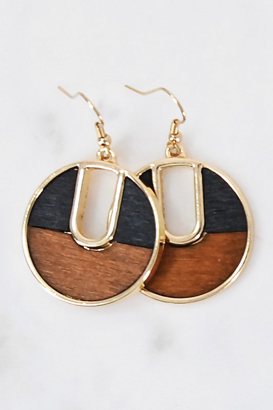 Multicolor Boho Wood Earrings