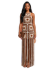 Boho Crochet Fringe Maxi Dress