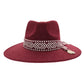 Lauren Felt Panama Brim Hat With Aztec Trim Band