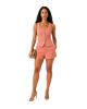Coral Tailored Vest & Shorts Set