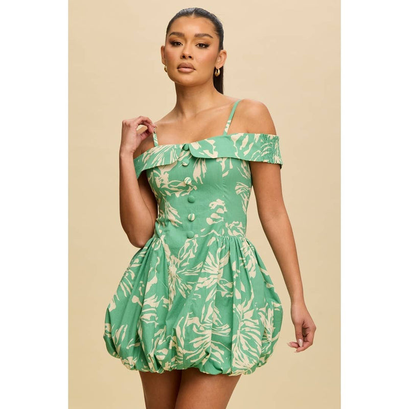 Mint Bubble Mini Dress