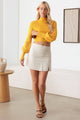 Long Sleeve Open Back Crop Sweater