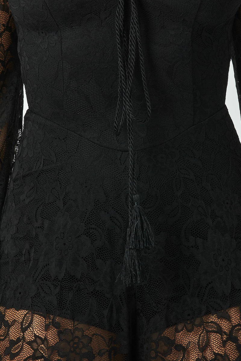 Long Sleeved Lace Jumpsuit