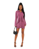 Shirred Button Up Mini Dress