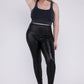 Plus High Rise Faux Leather Leggings