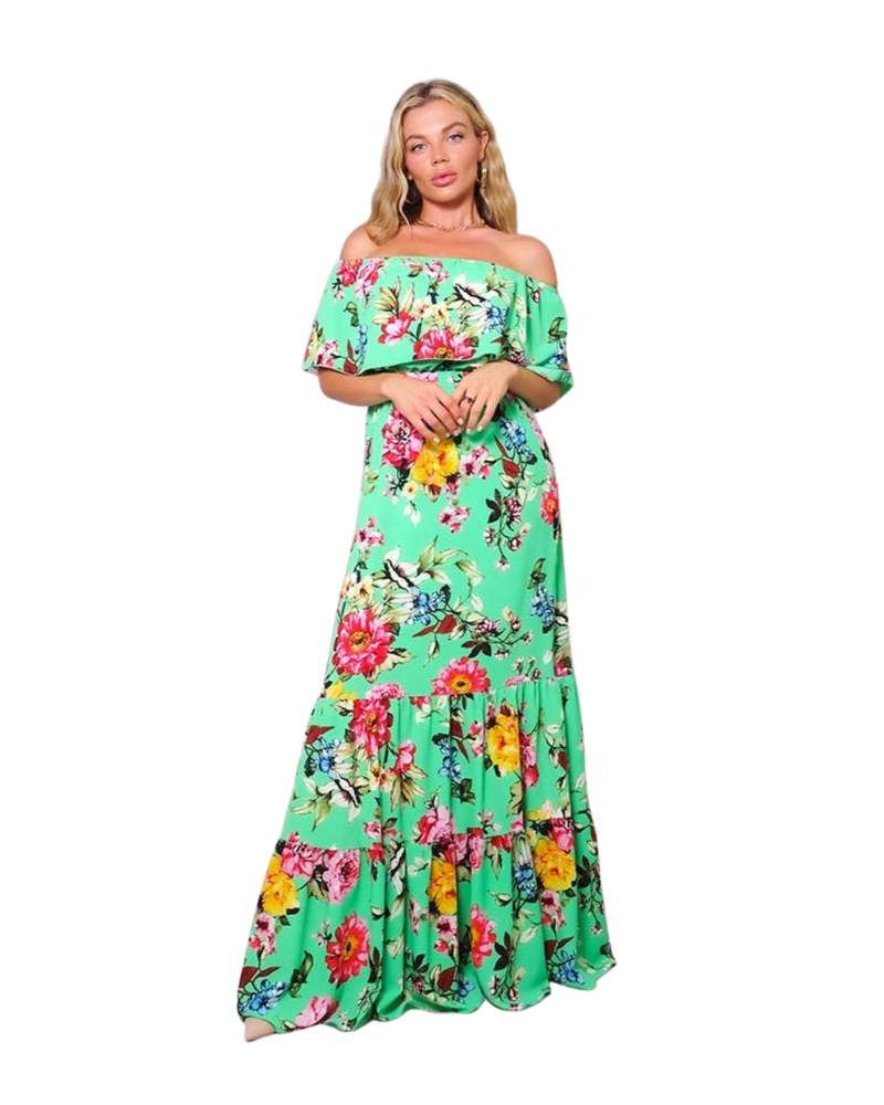 LOVE ME A LIL TIERED RUFFLE MAXI DRESS