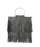 Fringe Handbag with Metal Ring Handle