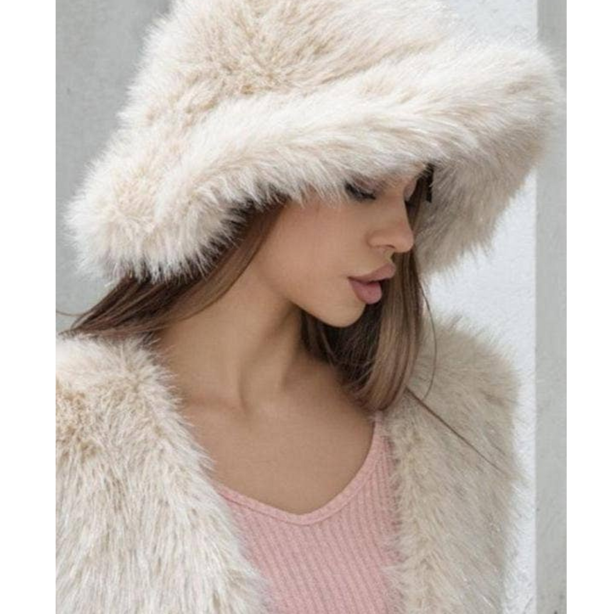 Oversized Fur Bucket Hat