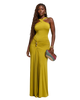 Mock Neck Drape Maxi Dress