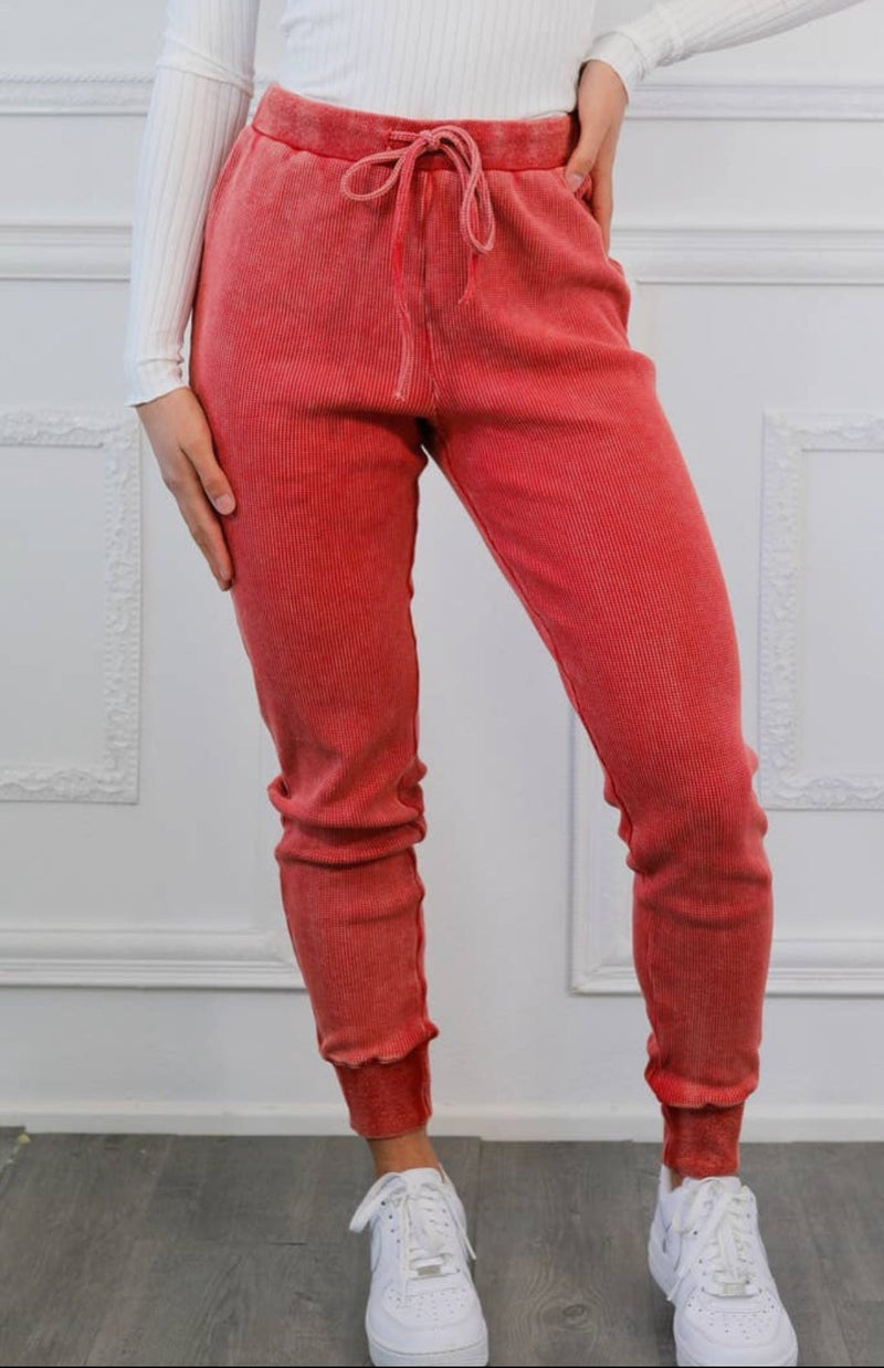 Washed Waist Slim Joggers