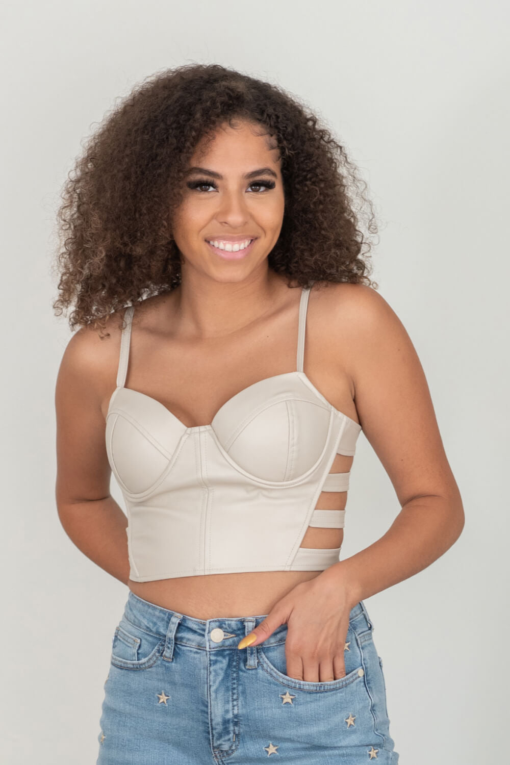 Ready To Go Faux Leather Crop Top