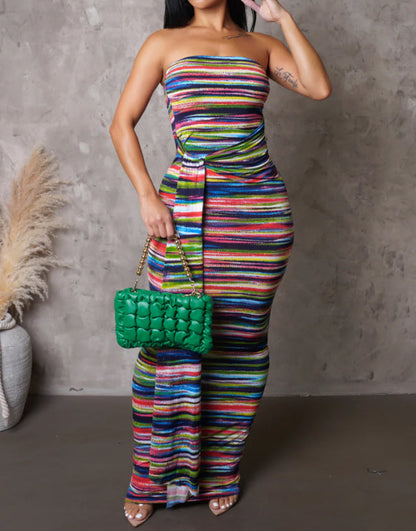 As It Is Multicolored Maxi Dress