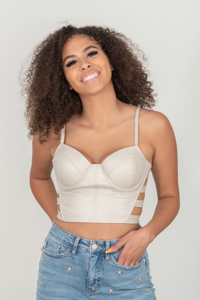Ready To Go Faux Leather Crop Top
