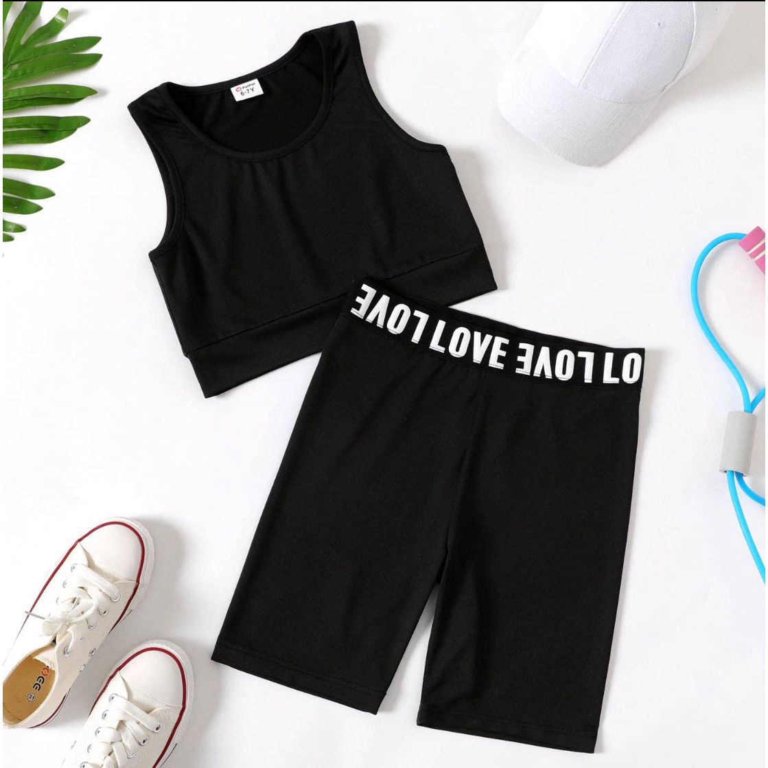 Tank and Biker Shorts Set